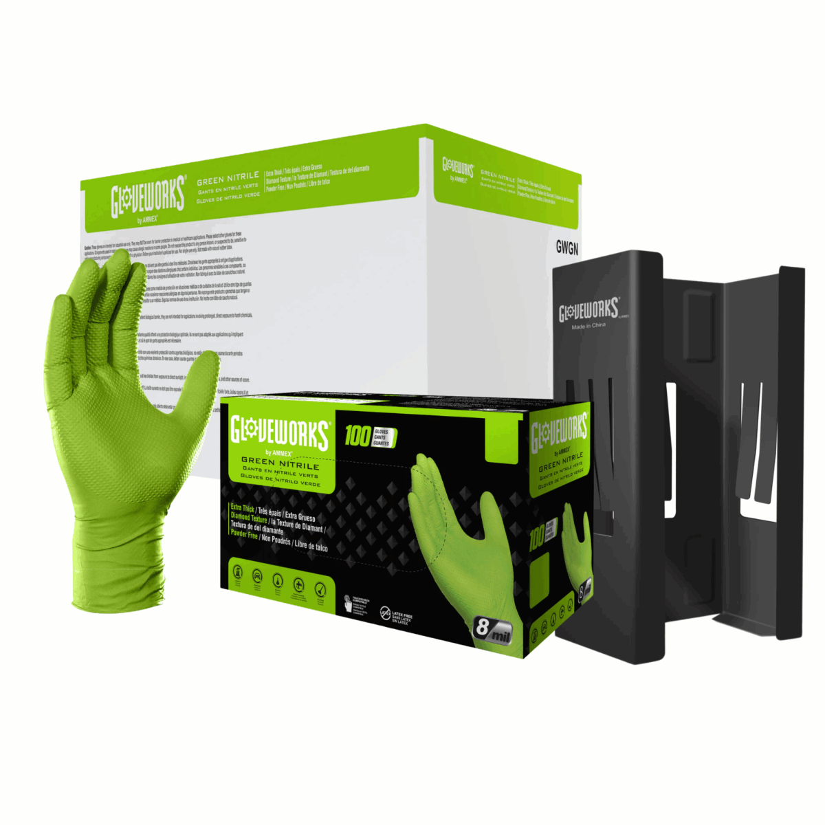 Gloveworks HD Green Nitrile Gloves