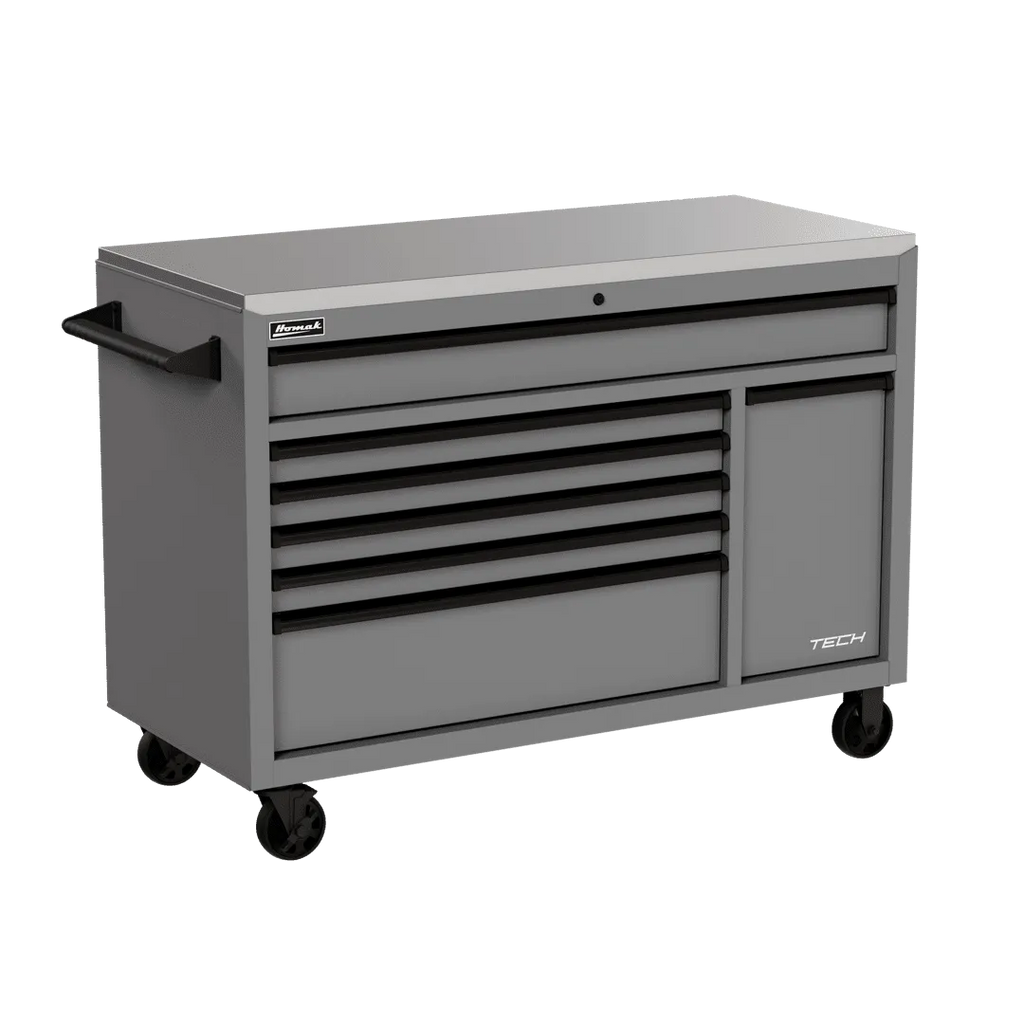 Homak Manufacturing Homak 54" TECH Workstation w/Power Tool Drawer and Stainless Steel Top