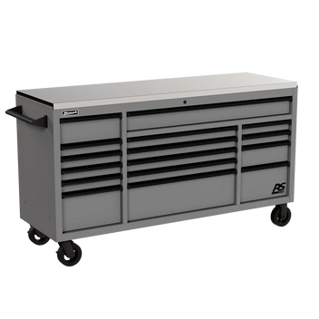 Homak Manufacturing 72 Inch RS Pro Roller Cabinet Stainless Steel Top