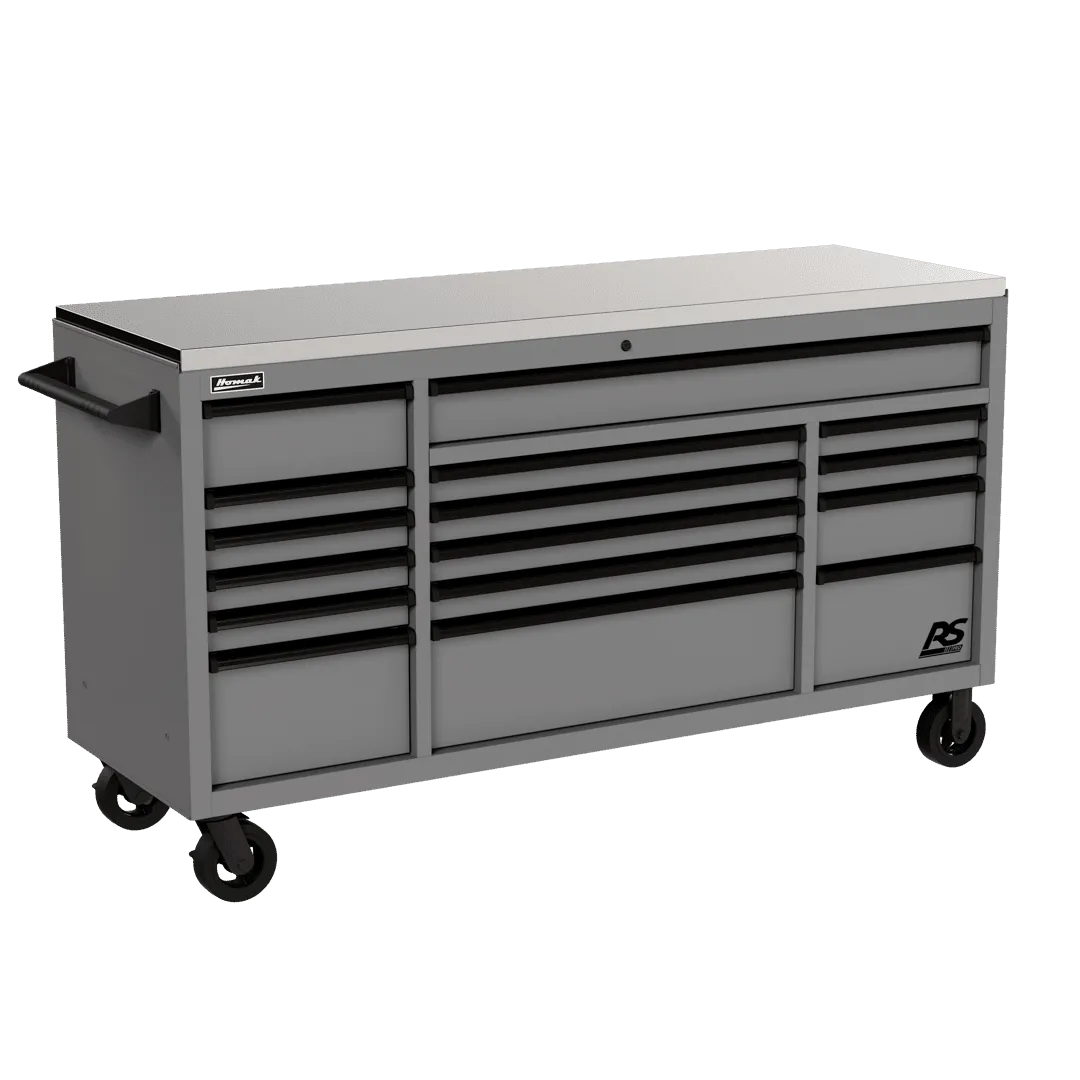 Homak Manufacturing 72 Inch RS Pro Roller Cabinet Stainless Steel Top