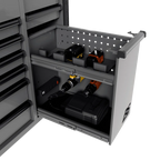 Homak Manufacturing 44" 8-Drawer Service Cart w/power Tool Holder Drawer