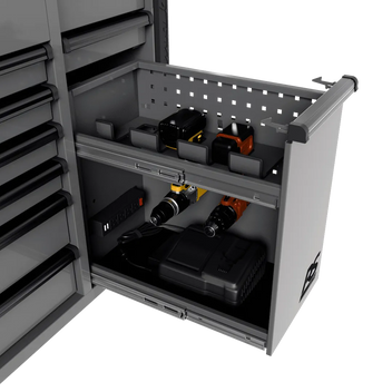 Homak Manufacturing 44" 8-Drawer Service Cart w/power Tool Holder Drawer