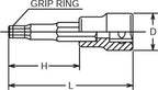 3/8 Sq. Dr. Bit Socket set 3mm-12mm Hex Length 200mm 8 pieces