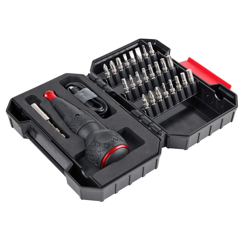 Vessel Tools Rechargeable Ball Grip Screwdriver with 25-pc Bit Set Main image