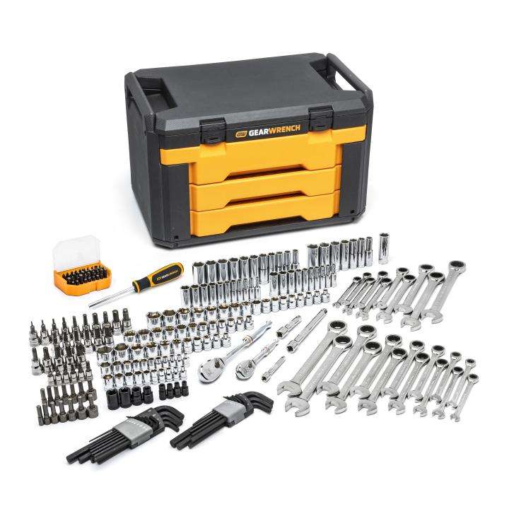 GearWrench 232-Piece 1/4 in., 3/8 in. Drive Metric & SAE Mechanics Master Set