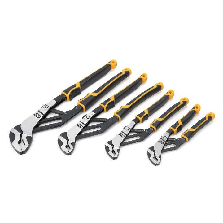 4 Pc. Pitbull Auto-Bite Tongue & Groove Dual Material Pliers with K9 Jaws Main image
