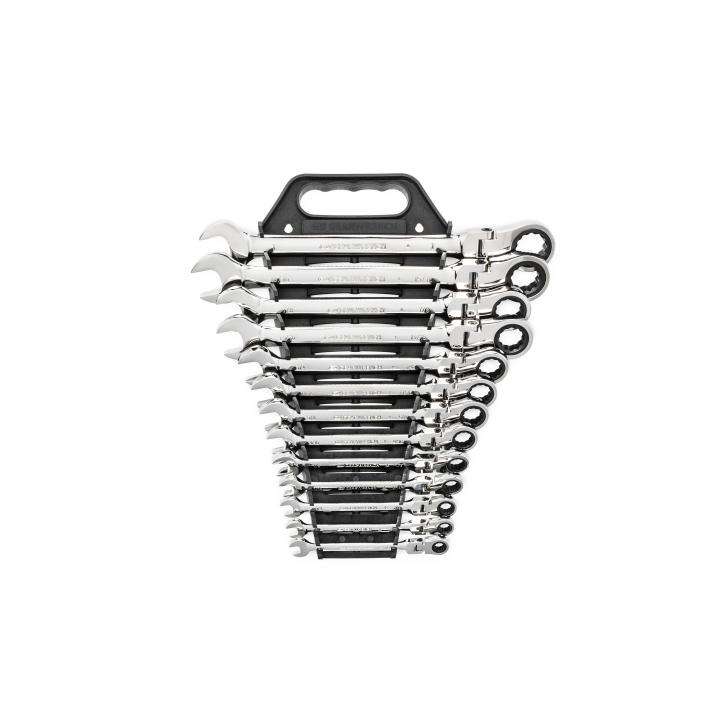 GearWrench 13 Pc. 12 Point Flex Head Ratcheting Combination SAE Wrench Set