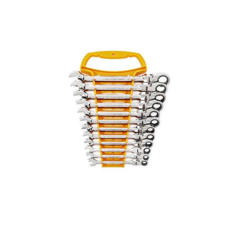 GearWrench 12 Pc. 12 Point Flex Head Ratcheting Combination Metric Wrench Set Main image
