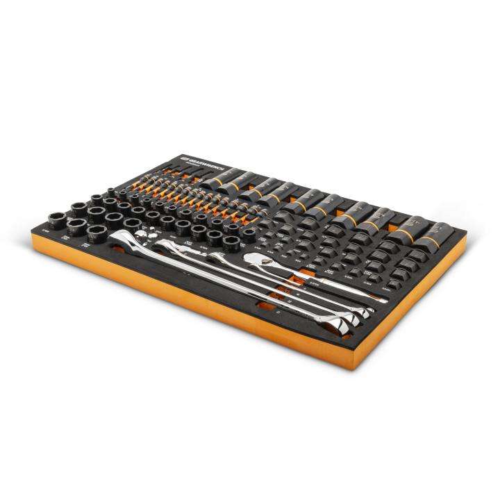 97 Piece 1/4”, 3/8”, 1/2” Drive Bolt Biter™ Mechanics Tool Set in Foam Storage Tray Secondary image