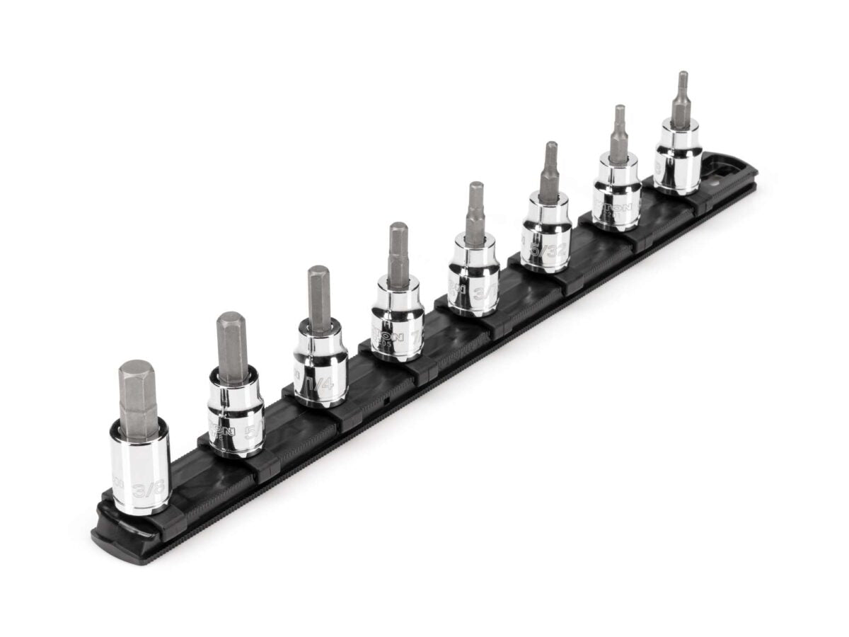 TEKTON 3/8 in Drive Hex Bit Socket Set with Rail, 8-Piece (1/8-3/8 in) | SHB91106 Main image