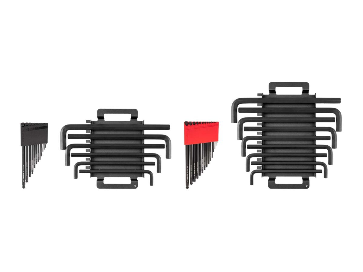 TEKTON Ball End and Flat End Hex L-Key Set with Holders and Racks, 43-Piece (0.050-3/4 in., 1.3-19 mm) | KLX99301