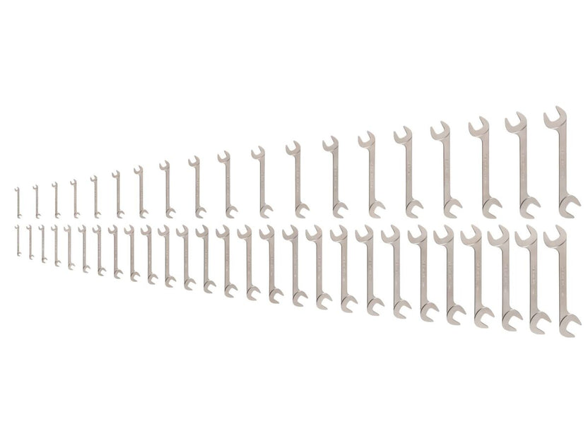 TEKTON Angle Head Open End Wrench Set, 46-Piece (1/4 - 1-1/4 in., 6-32 mm) | WAE93003 Main image