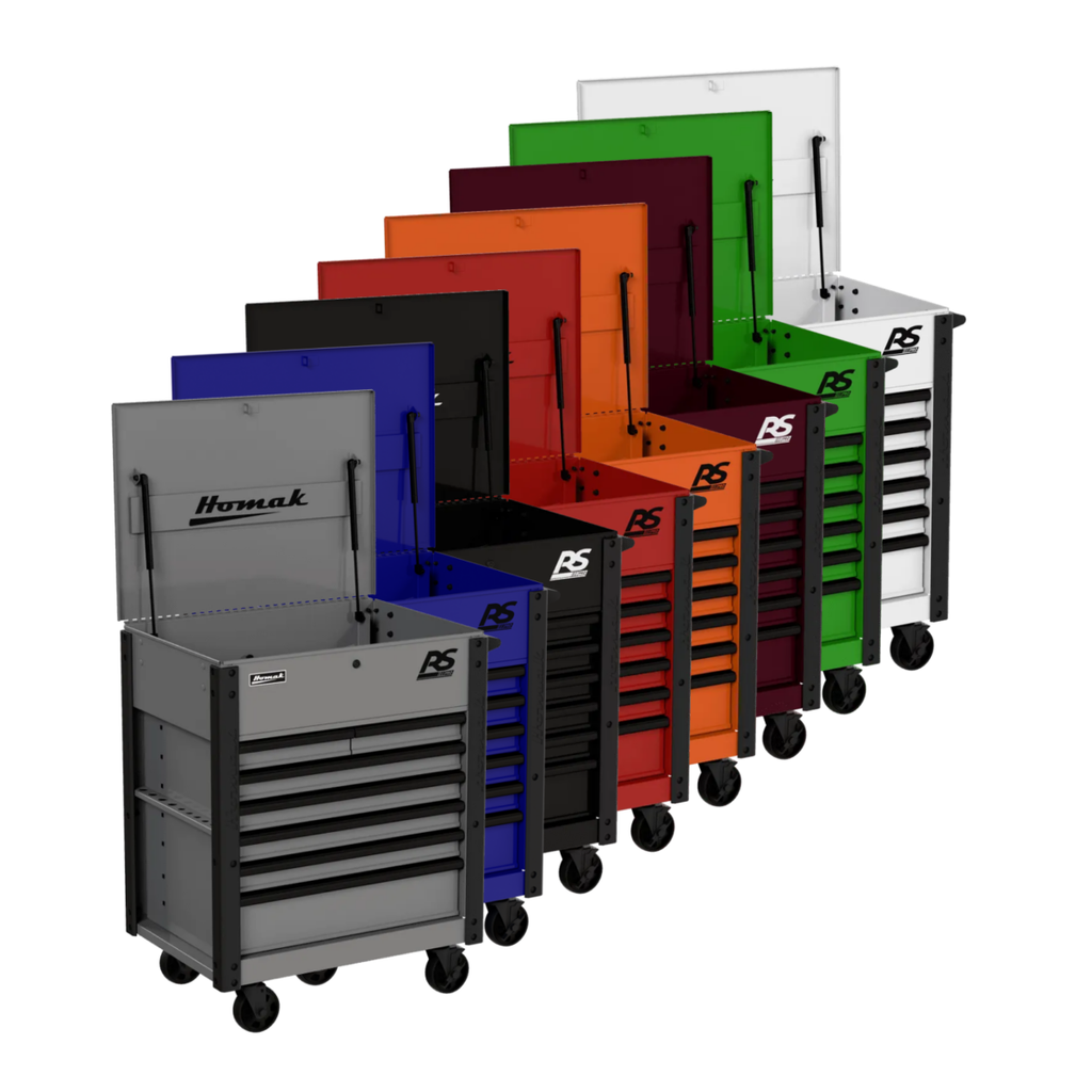 Homak Manufacturing 35 in. Pro Series 7-Drawer Service Cart