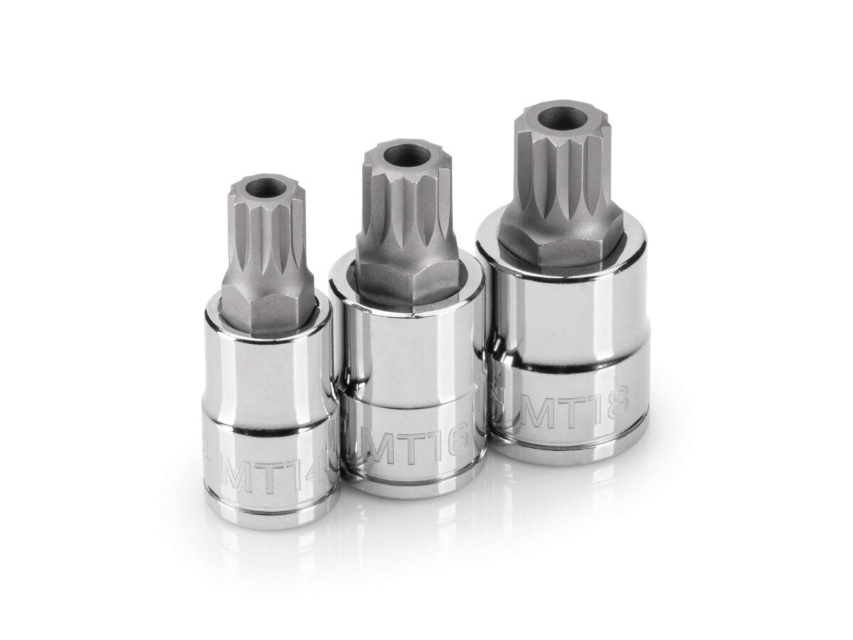 TEKTON 1/2 Inch Tamper-Resistant Triple Square Bit Socket Set, 3-Piece (MT14-MT18) | SHB92000 Main image