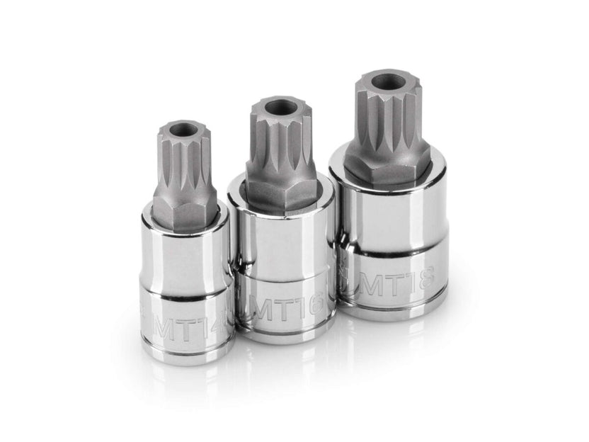 TEKTON 1/2 Inch Tamper-Resistant Triple Square Bit Socket Set, 3-Piece (MT14-MT18) | SHB92000 Main image