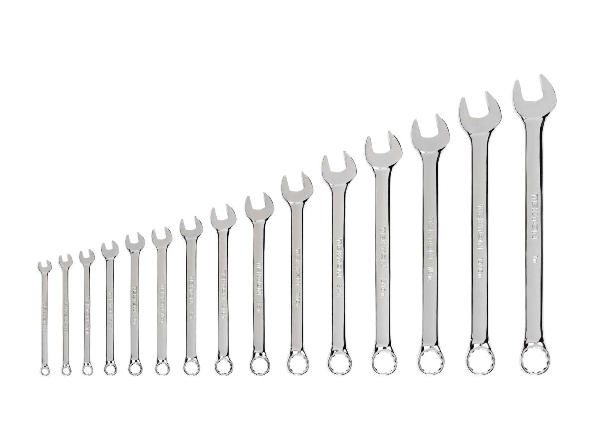 TEKTON Combination Wrench Set, 15-Piece (1/4-1 in.) | WCB90106