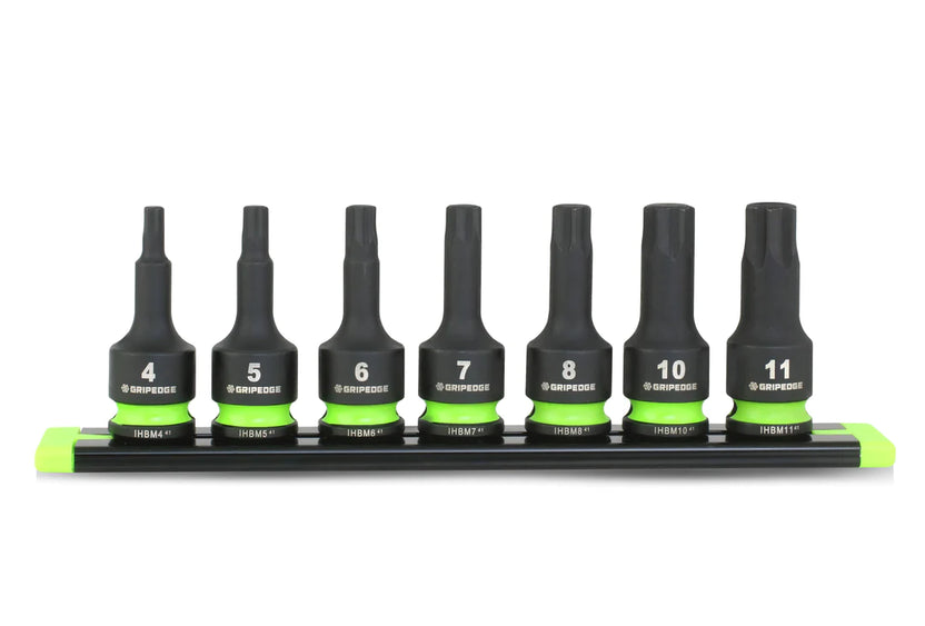 7-PC 3/8'' Dr Short Metric Impact RPT Hex Driver Set Main image