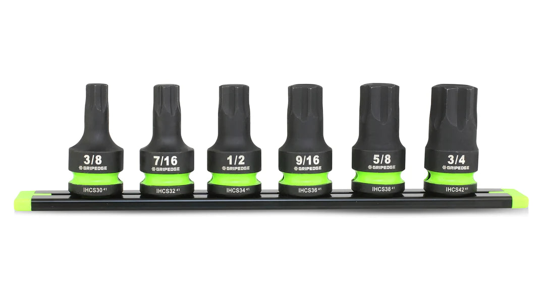 6-PC 1/2" Dr Short SAE Impact RPT Hex Driver Set