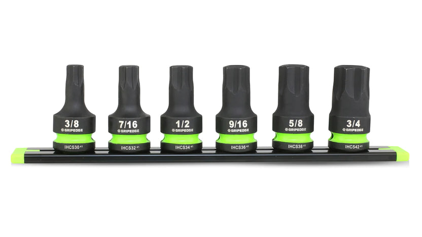 6-PC 1/2" Dr Short SAE Impact RPT Hex Driver Set Main image