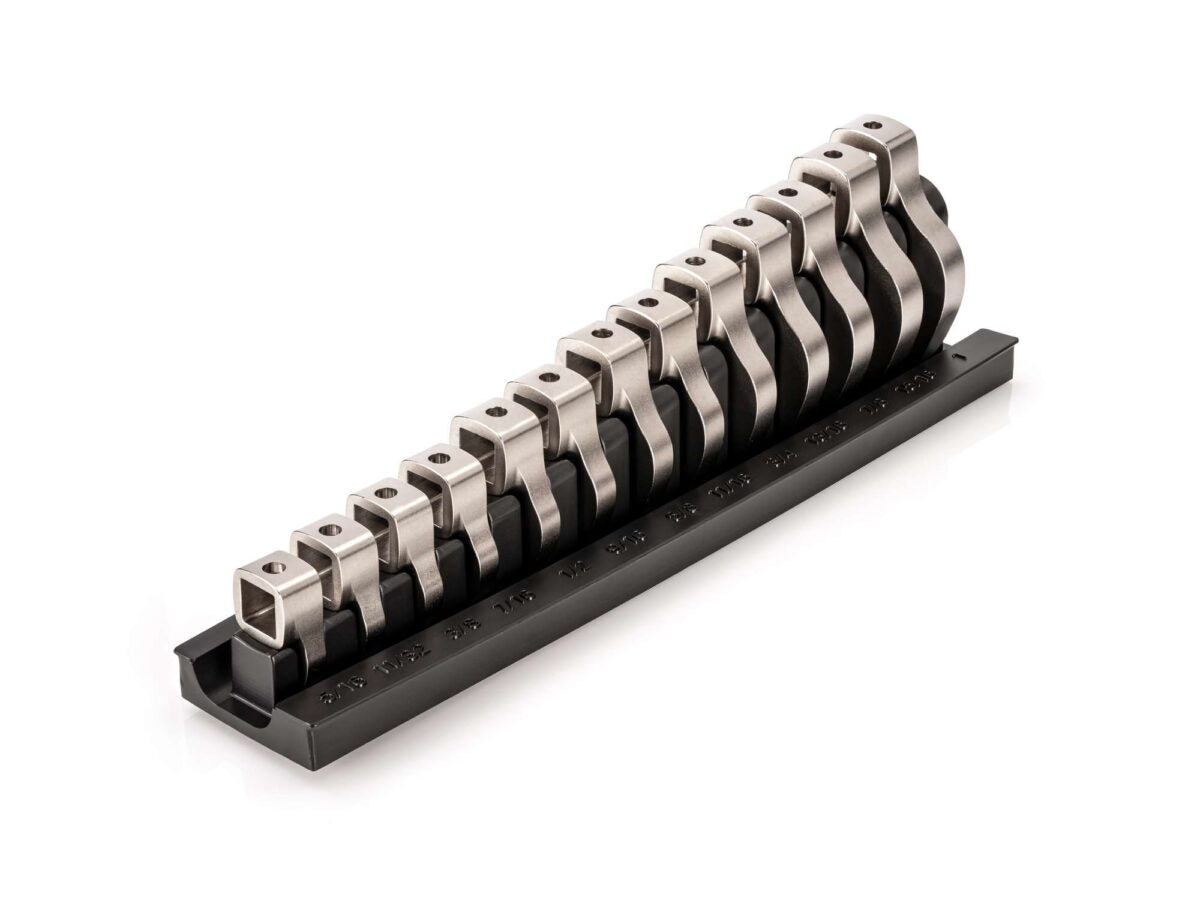 TEKTON 3/8 Inch Drive Crowfoot Wrench Set with Rack, 13-Piece (5/16-1 in.) | WCF95101 Main image