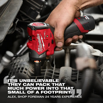 Milwaukee Tool M12 FUEL 3/8" Subcompact Impact Wrench w/ FREE 2.5 High Output battery