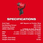 Milwaukee Tool M12 FUEL 3/8" Subcompact Impact Wrench
