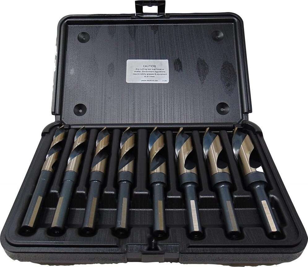 8 Pc. 1/2" Shank Vortex-point Step Drill Bits