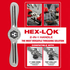 38PC SAE Tap & Die PACKOUT™ Set w/ Hex-LOK™ 2-in-1 Handle