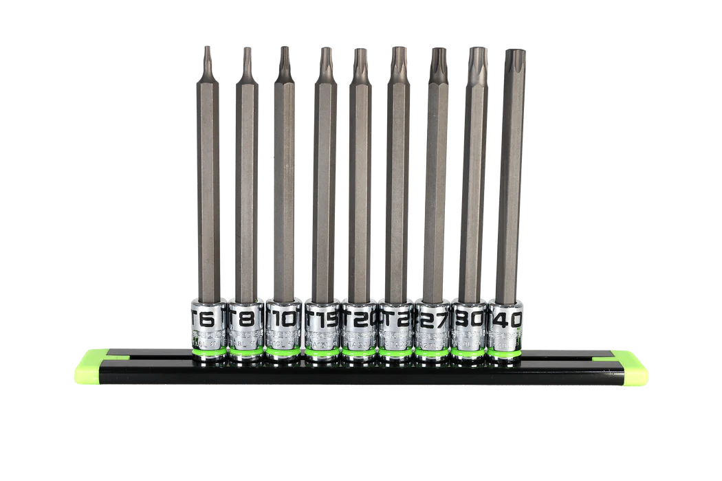 GripEdge 9-PC 1/4" Drive Long Star Driver Set Main image