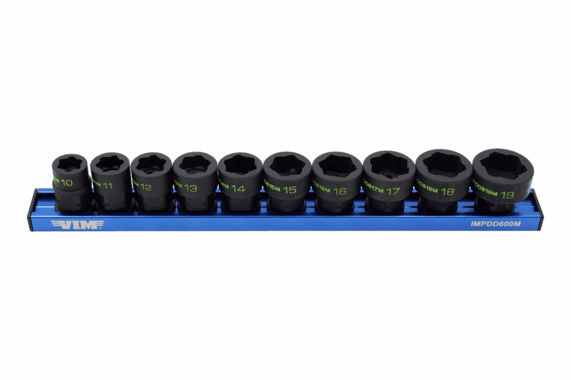 VIM Tools 10 PC. 3/8'' X 17MM DUAL DRIVE IMPACT HEXTRACTOR SOCKET SET Main image