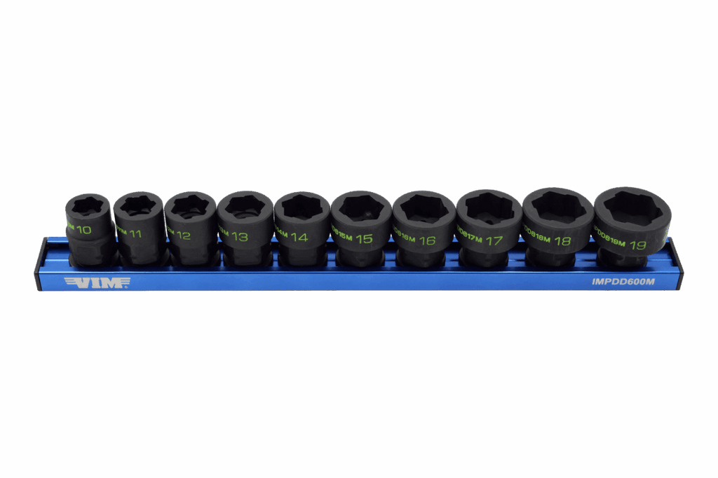 VIM Tools 10 PC. 3/8'' X 17MM DUAL DRIVE IMPACT HEXTRACTOR SOCKET SET