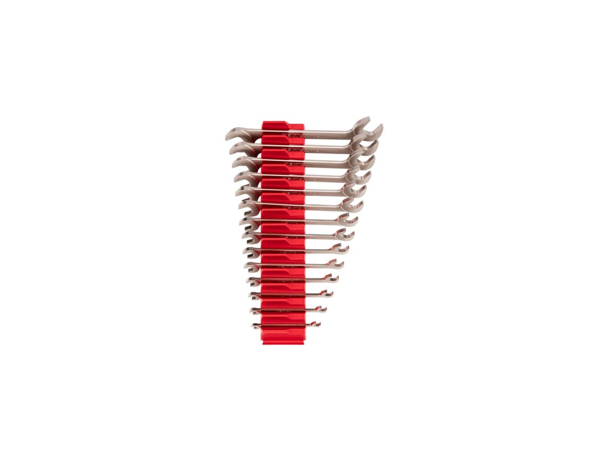 TEKTON Angle Head Open End Wrench Set with Modular Organizers, 14-Piece (6-19 mm) | WAE92501 Main image