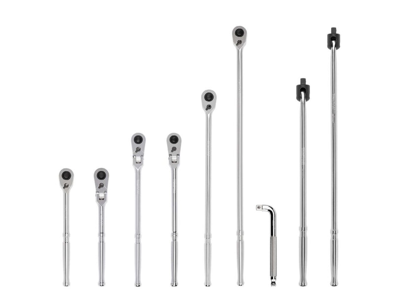 TEKTON 1/2 Inch Drive Quick-Release Ratchet, L-Handle, and Breaker Bar Set (9-Piece) | SDR99201 Main image
