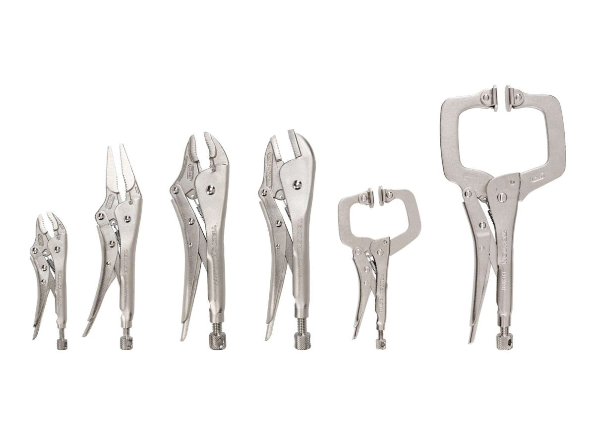 TEKTON Locking Pliers and Swivel C-Clamp Set (6-Piece) | PLK99906