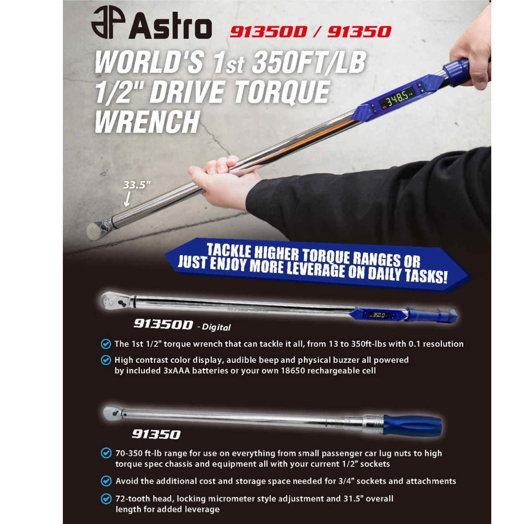 Astro Pneumatic Worlds First 350ft/lb 1/2 Inch Drive Torque Wrench - Digital