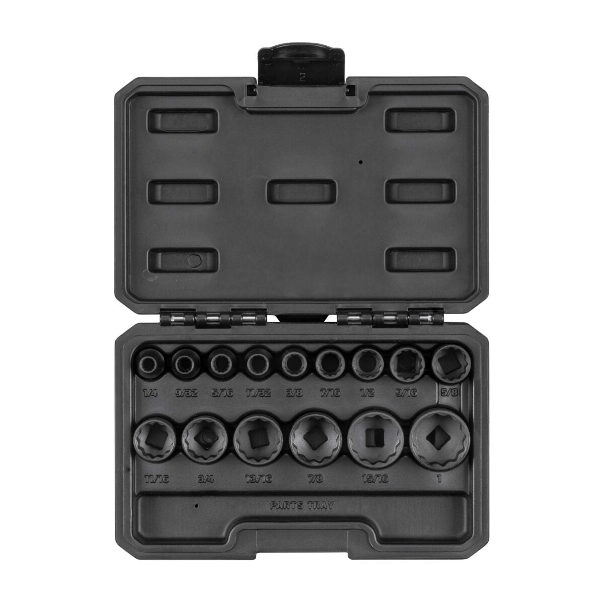 TEKTON 3/8 Inch Drive 12-Point Impact Socket Set with Case, 15-Piece (1/4-1 in.) | SID91304
