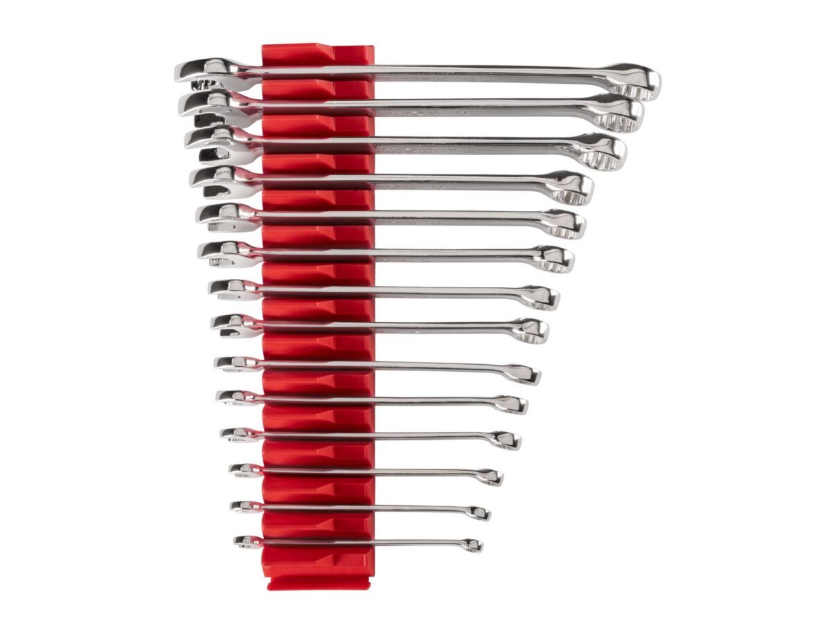 TEKTON Combination Wrench Set with Modular Organizers, 14-Piece (6-19 mm) | WCB95201