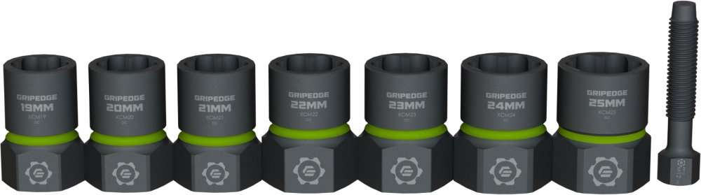 7-PC 1/2" Drive Metric RPT Socket Extractor with FORS set