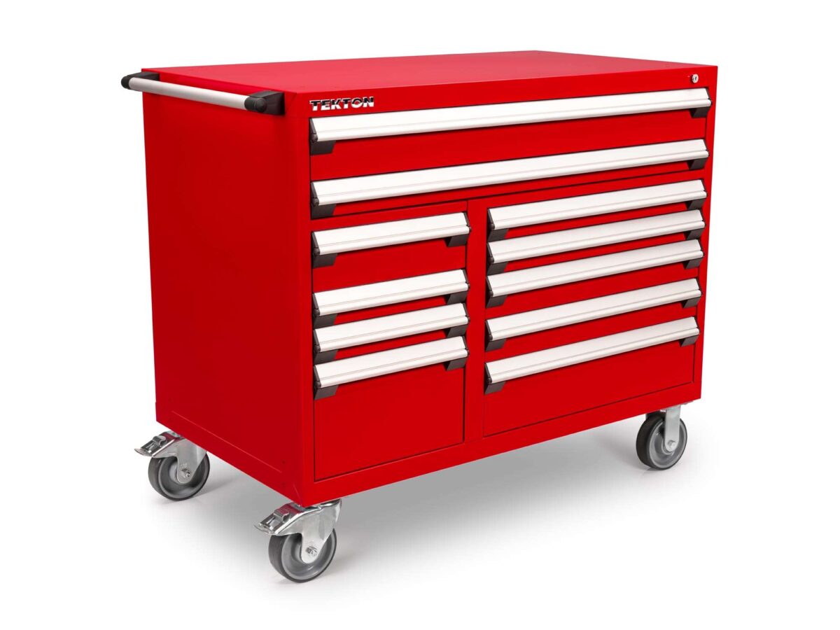 TEKTON 11-Drawer 40/60 Split Bank Tool Cabinet, Red (48 W x 27 D x 41.5 H in.) | OCL43202