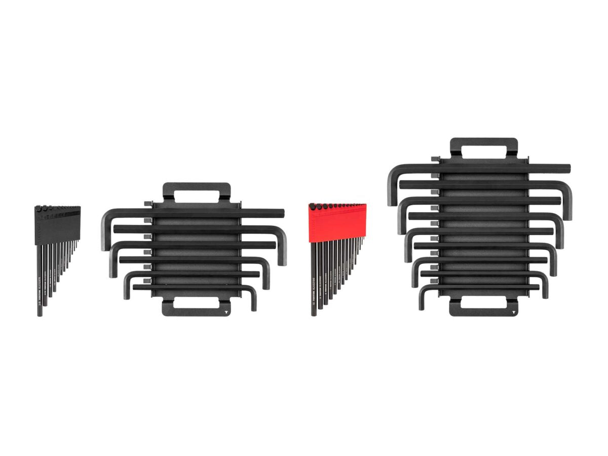 TEKTON Flat End Hex L-Key Set with Holders and Racks, 43-Piece (0.050-3/4 in., 1.3-19 mm) | KLX99302