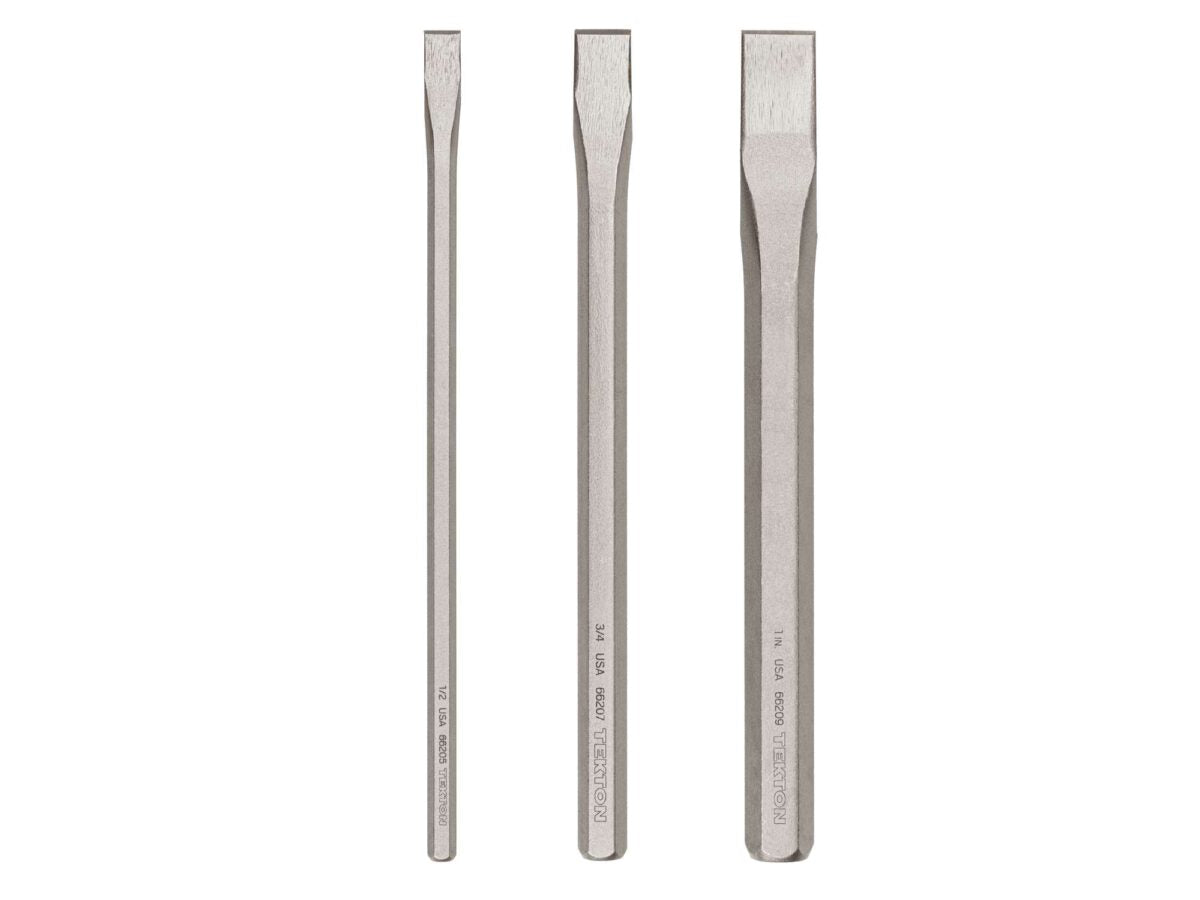 TEKTON Long Cold Chisel Set, 3-Piece (1/2, 3/4, 1 in.) | 66506 Main image