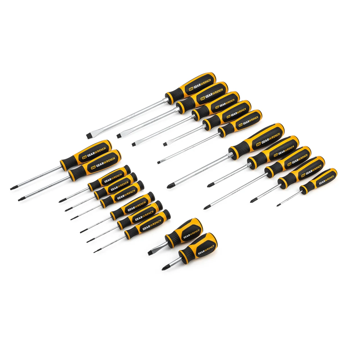 20 Pc. Phillips®/Slotted/Torx® Dual Material Screwdriver Set Main image