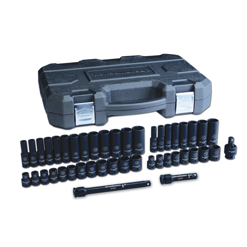 44 Pc. 3/8" Drive 6 Point SAE/Metric Standard/Deep Impact Sockets Main image