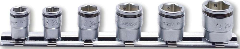 1/4 Sq. Dr. Socket set 7-14mm Nut Grip Length 150mm 6 pieces Main image