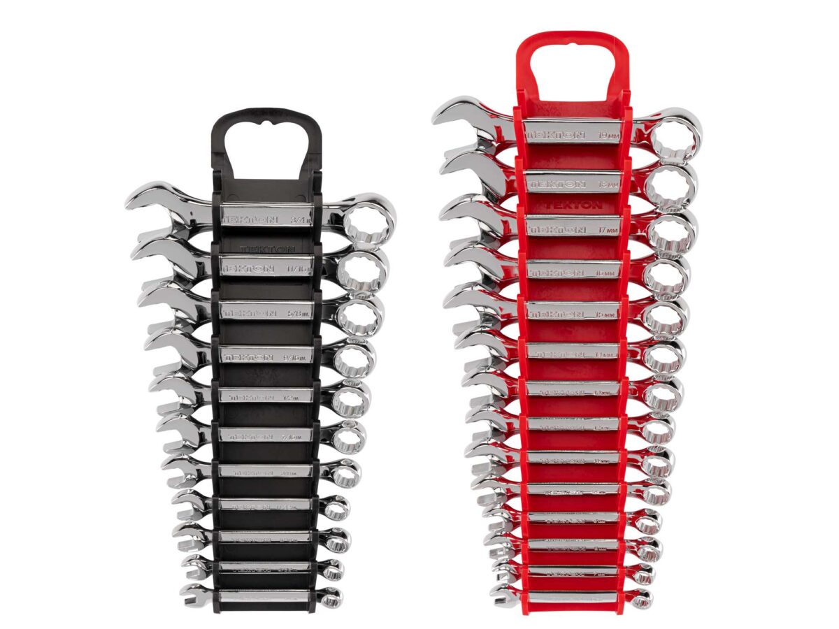 TEKTON Stubby Combination Wrench Set with Holders, 25-Piece (1/4-3/4 in., 6-19 mm) | WCB92403 Main image