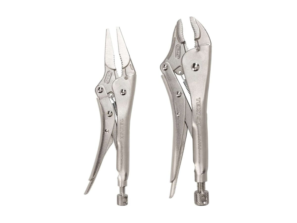 TEKTON Locking Pliers Set, 2-Piece (Curved Jaw, Long Nose) | PLK99901
