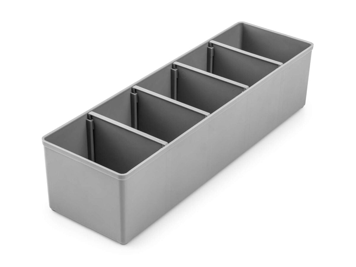 TEKTON Organizer Bin with Dividers, Gray (3 x 10 Inch) | OLM12301