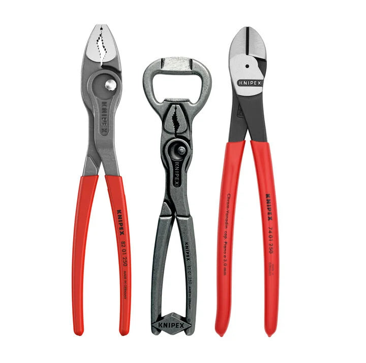 Knipex 3-Piece Summer Gift Set: 10" TwinGrip, 10" High-Leverage Diagonal Cutters & Free Bottle Opene Main image
