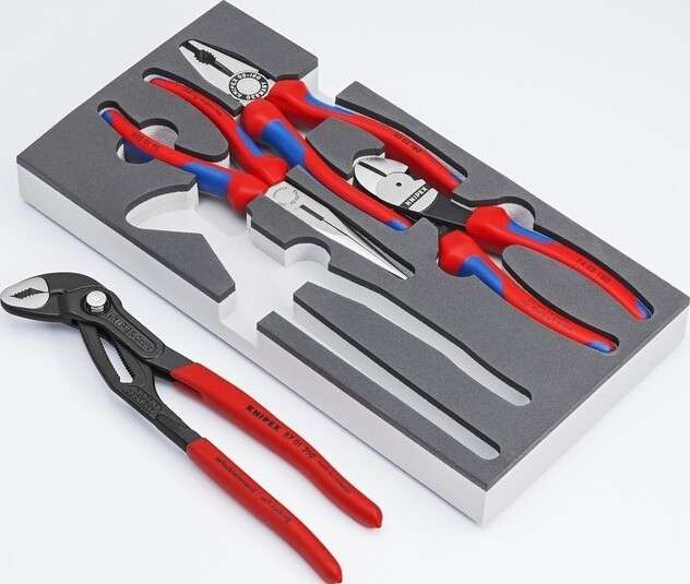 4 Pc Basic Pliers Set in Foam Tray Main image