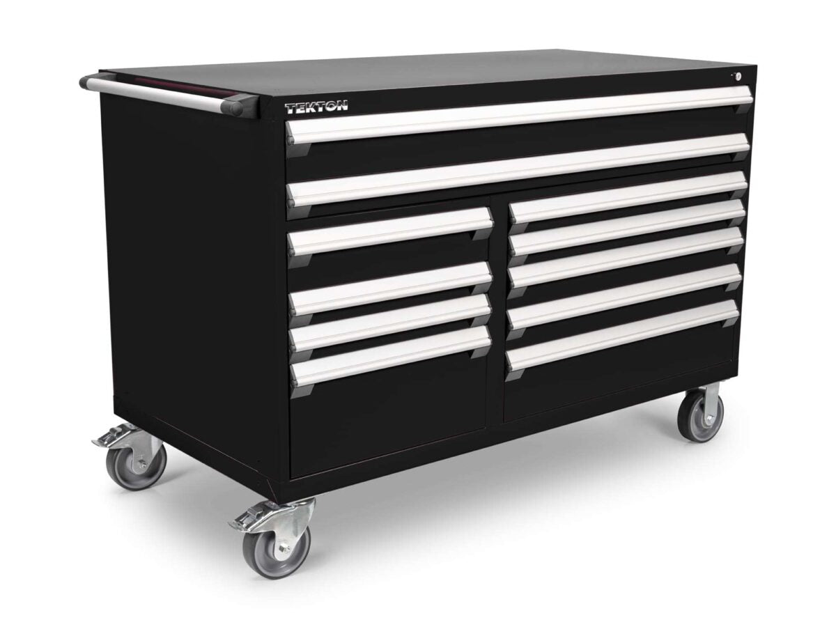 TEKTON 11-Drawer 40/60 Split Bank Tool Cabinet, Black (60 W x 30 D x 41.5 H in.) | OCL64100 Main image